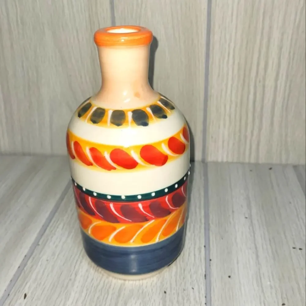 Vtg Pedraza Colorful Ceramic Vase Art Pottery Spain 8